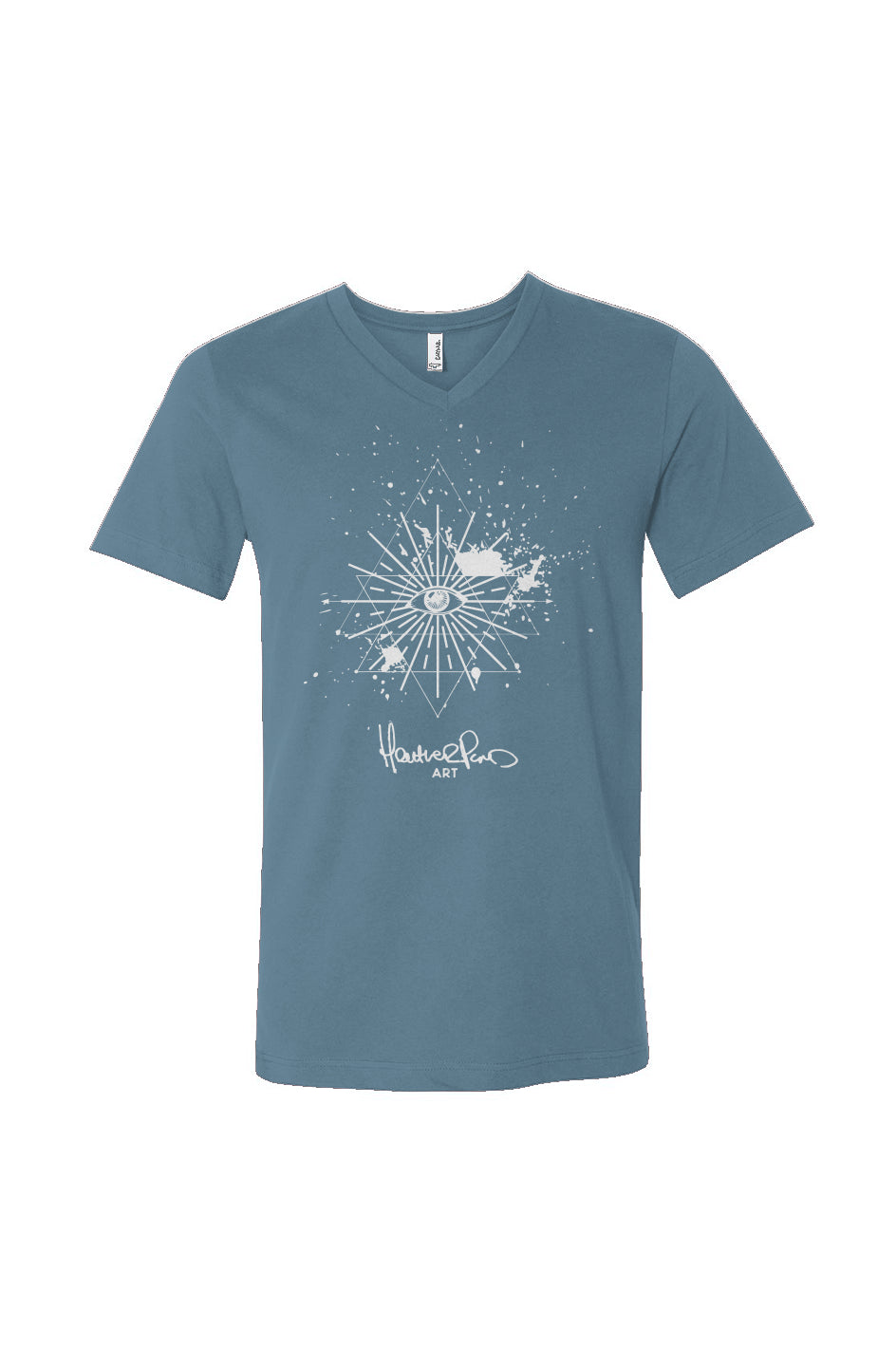 Heaher Pond Art Unisex Jersey V-Neck Tee